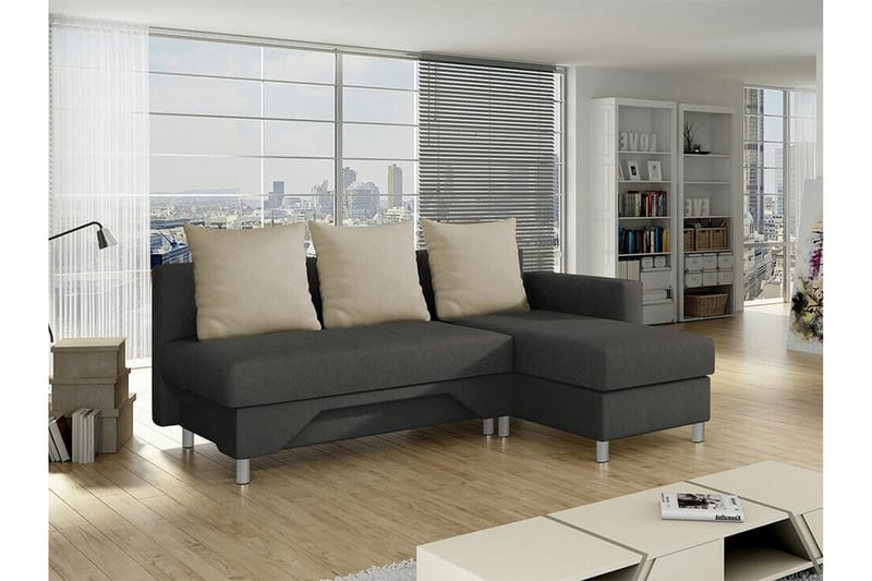 Castlebay 3-personers Hjørnesovesofa - Brun/Beige - Møbler - Sofaer - Sovesofaer
