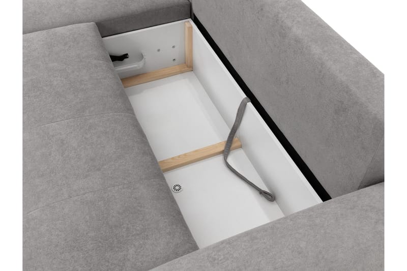 Ceibo Sovesofa med Chaiselong 3-personers i Plys - Beige - Møbler - Sofaer - Sovesofaer