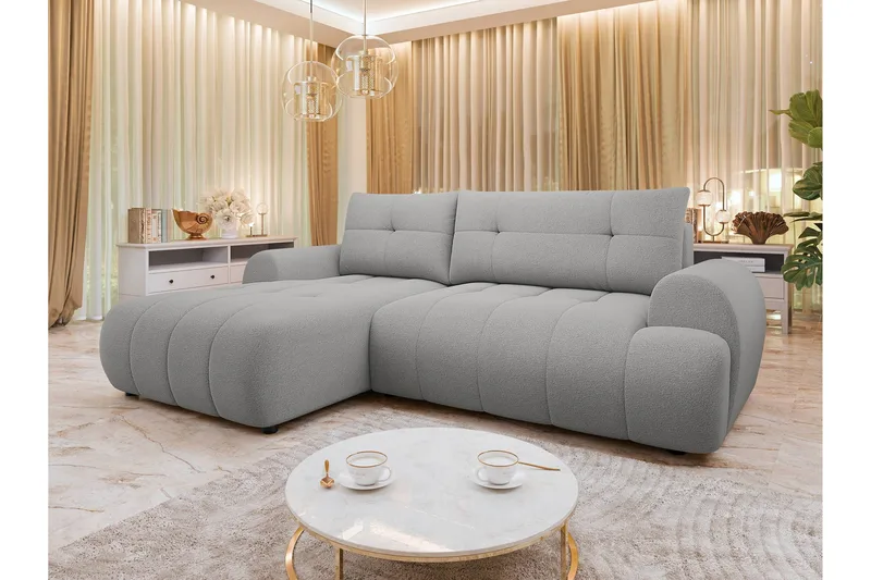 Ceibo Sovesofa med Chaiselong 3-personers - Grå - Møbler - Sofaer - Sovesofaer