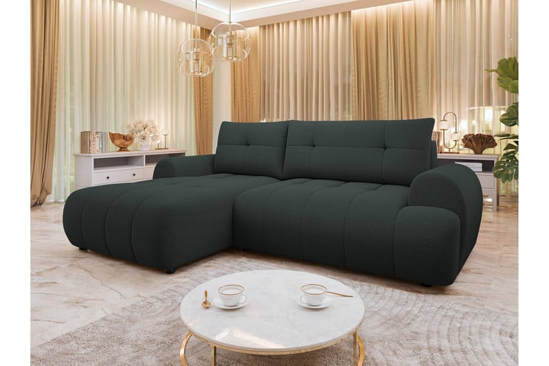 Ceibo Sovesofa med Chaiselong 3-personers - Sort - Møbler - Sofaer - Sovesofaer