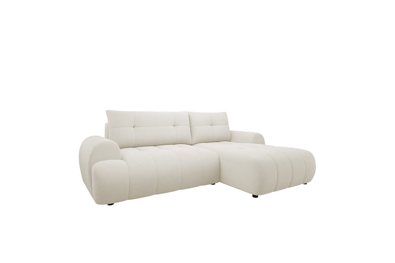 Ceibo Sovesofa med Chaiselong 3-personers i Plys - Beige - Møbler - Sofaer - Sovesofaer