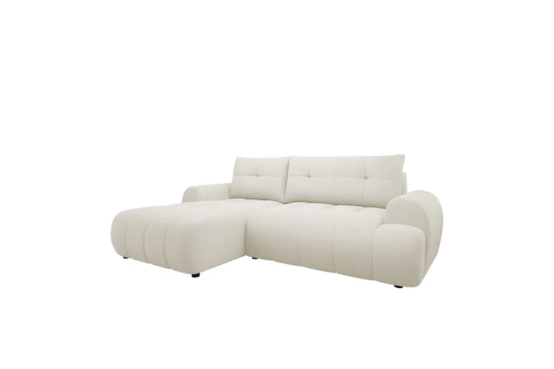Ceibo Sovesofa med Chaiselong 3-personers i Plys - Beige - Møbler - Sofaer - Sovesofaer
