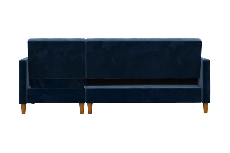 Celine 3-personers Chaiselongsovesofa Velour/Marineblå - Dorel Home - Sovesofa chaiselong - Velour sofaer - Sovesofaer