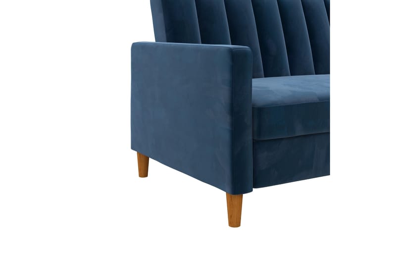 Celine 3-personers Chaiselongsovesofa Velour/Marineblå - Dorel Home - Møbler - Sofaer - Sovesofaer - Sovesofa chaiselong