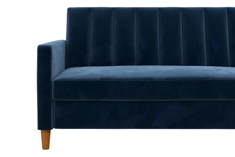 Celine 3-personers Chaiselongsovesofa Velour/Marineblå - Dorel Home - Møbler - Sofaer - Sovesofaer - Sovesofa chaiselong