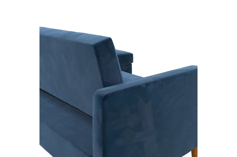 Celine 3-personers Chaiselongsovesofa Velour/Marineblå - Dorel Home - Møbler - Sofaer - Sovesofaer - Sovesofa chaiselong