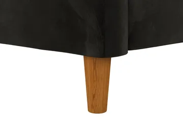 Celine 3-personers Chaiselongsovesofa Velour/Sort - Dorel Home - Møbler - Sofaer - Sovesofaer - Sovesofa chaiselong