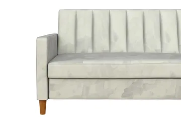 Celine 3-personers Chaiselongsovesofa Velour/Lysegrå - Dorel Home - Møbler - Sofaer - Sovesofaer - Sovesofa chaiselong