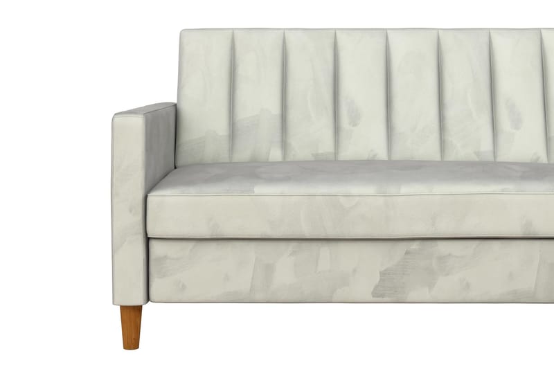 Celine 3-personers Chaiselongsovesofa Velour/Lysegrå - Dorel Home - Møbler - Sofaer - Sovesofaer - Sovesofa chaiselong