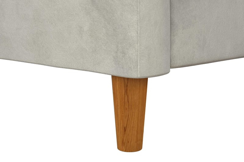 Celine 3-personers Chaiselongsovesofa Velour/Lysegrå - Dorel Home - Møbler - Sofaer - Sovesofaer - Sovesofa chaiselong