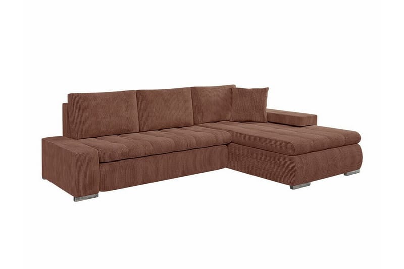 Cerys 3-personers Hjørnesovesofa - Brun - Møbler - Sofaer - Sovesofaer