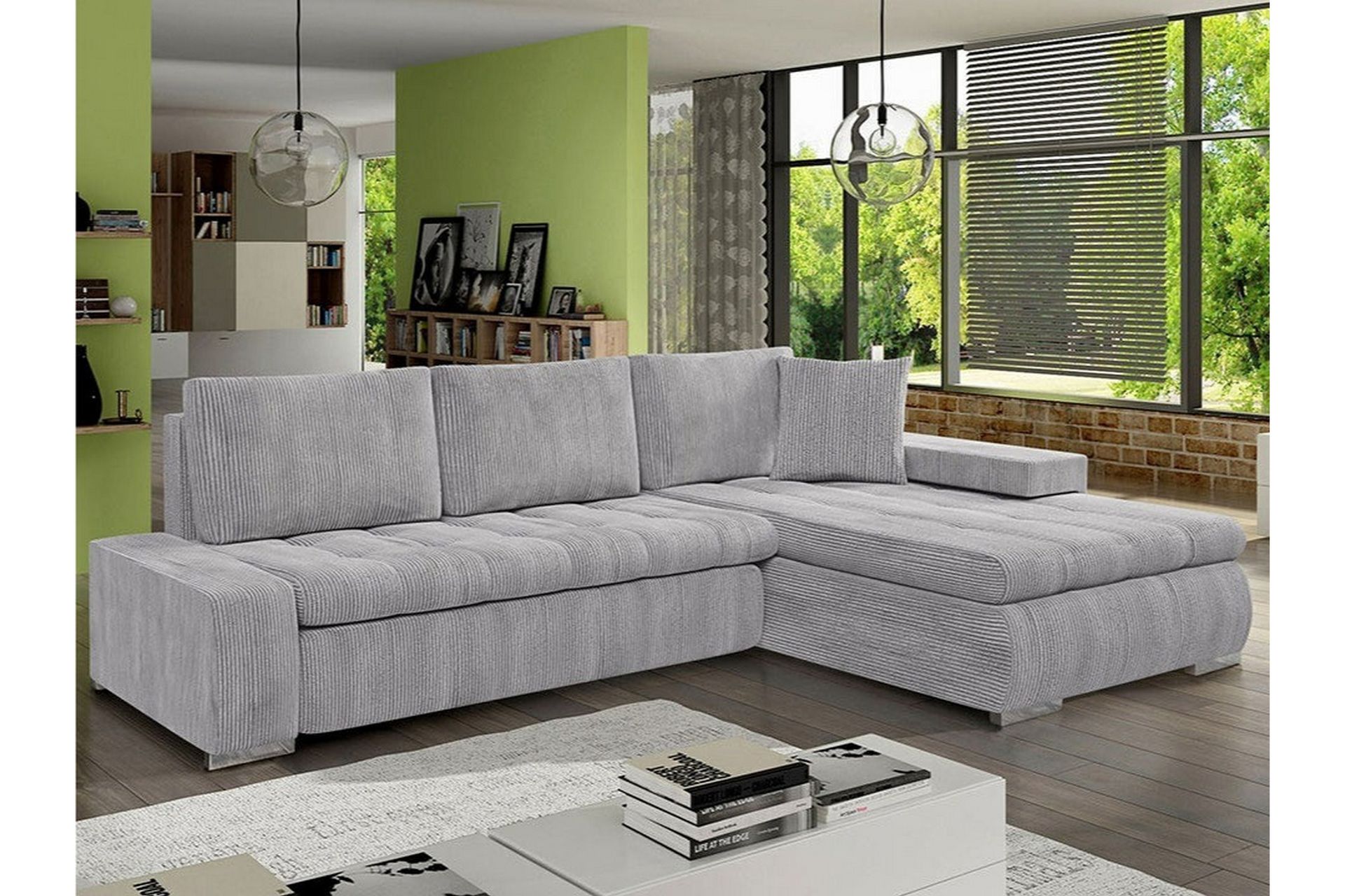 Cerys 3-personers Hjørnesovesofa - Lysegrå/Mørkegrå - Møbler - Sofaer - Sovesofaer