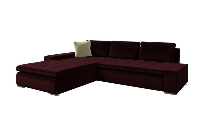 Cerys Hjørnesofa - Mörkröd - Møbler - Sofaer - Sovesofaer