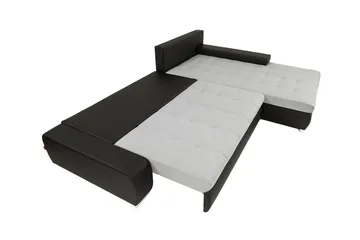 Cerys Hjørnesovesofa Universal 140x252 cm med Opbevaring i Stof - Grå - Møbler - Sofaer - Sovesofaer