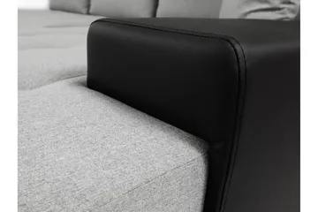Cerys Hjørnesovesofa Universal 140x252 cm med Opbevaring i Stof - Grå - Møbler - Sofaer - Sovesofaer