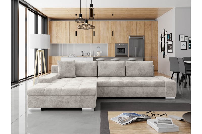 Cerys Sovesofa Med 3-Personers Divan, Grå