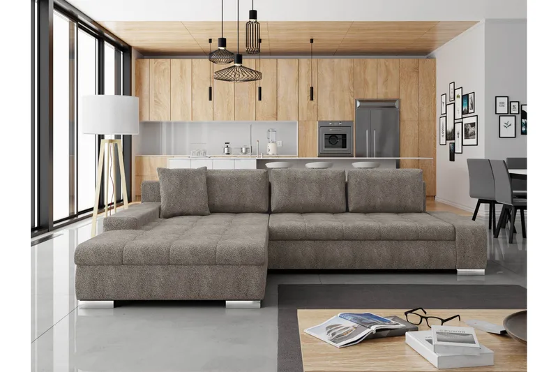Cerys Sovesofa Med 3-Personers Divan, Beige