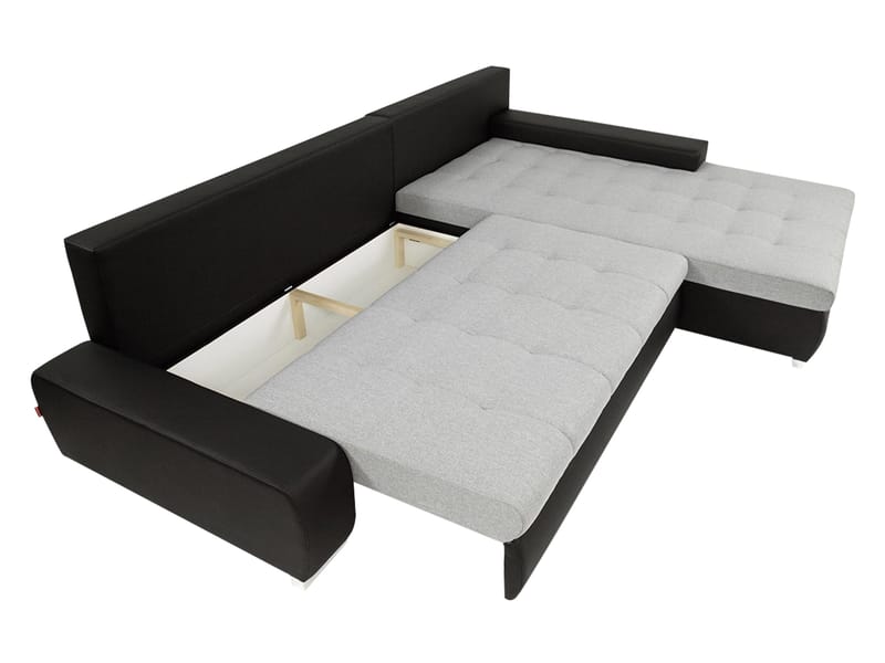 Cerys Sovesofa med chaiselong 4-personers - Grå - Møbler - Sofaer - Sovesofaer