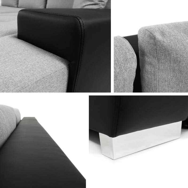 Cerys Sovesofa med chaiselong 4-personers - Grå - Møbler - Sofaer - Sovesofaer
