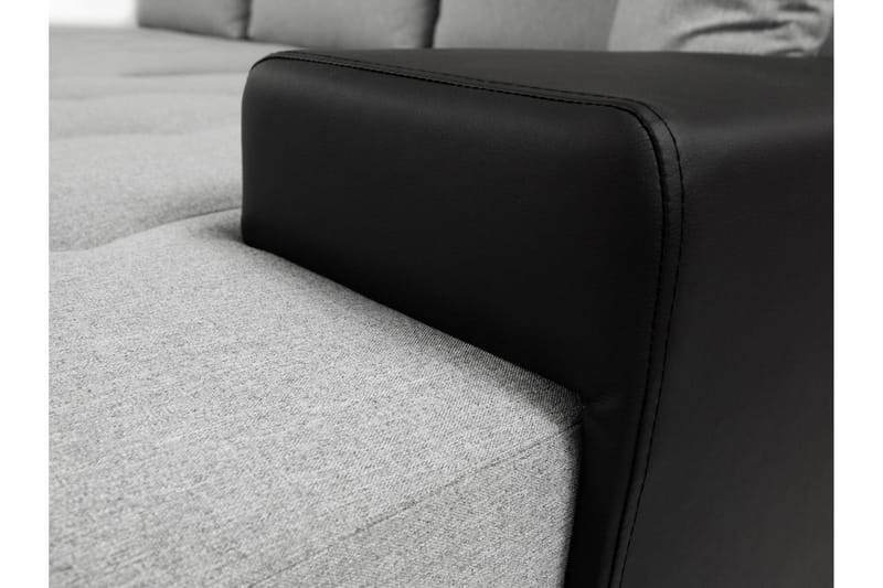 Cerys Sovesofa med Chaiselong Vendbar - Hvid/Grå - Møbler - Sofaer - Sovesofaer