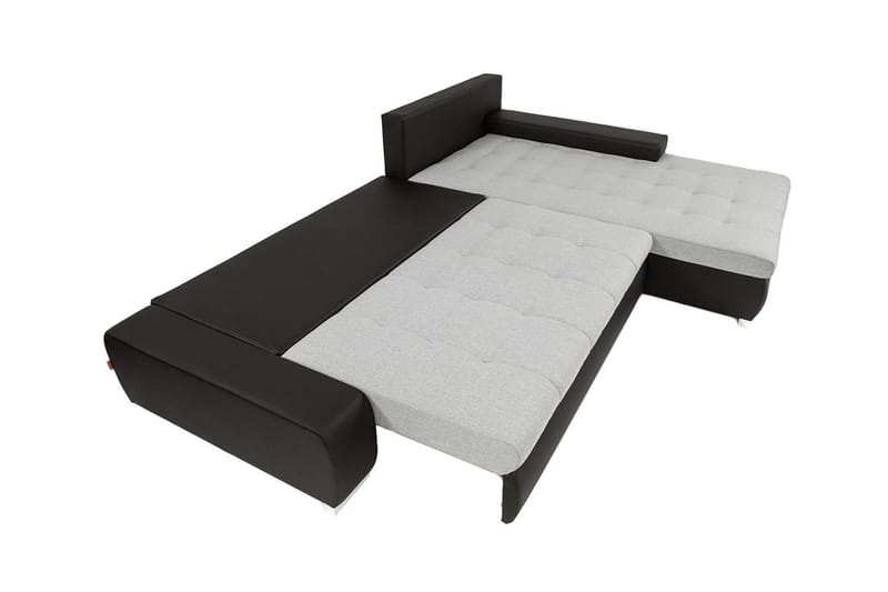 Cerys Sovesofa med Chaiselong Vendbar - Hvid/Grå - Møbler - Sofaer - Sovesofaer