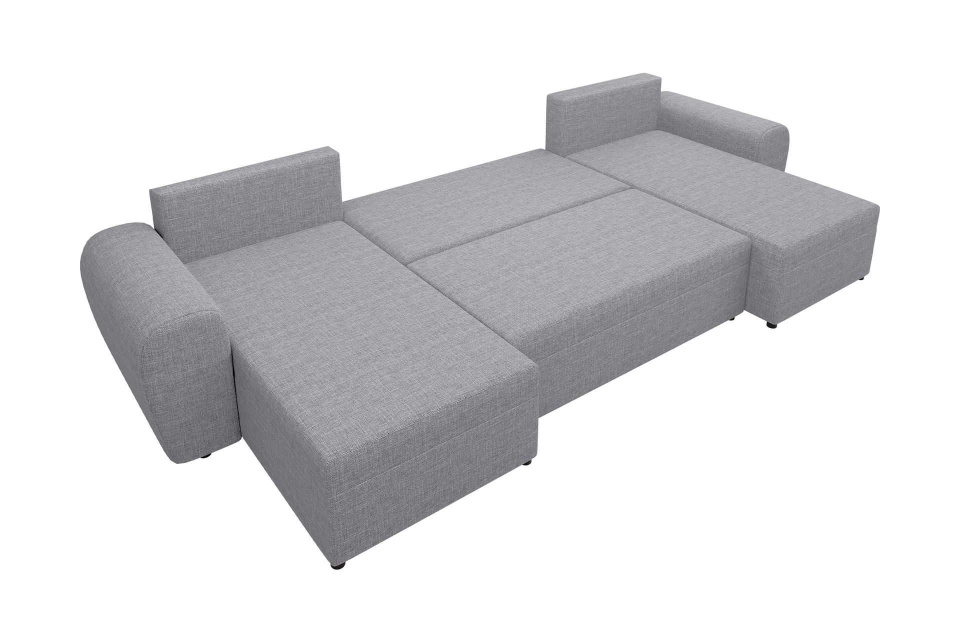 Chameli Sovesofa med Dobbelt Chaiselong 4-personers - Mørkegrå / Lysegrå - Møbler - Sofaer - Sovesofaer