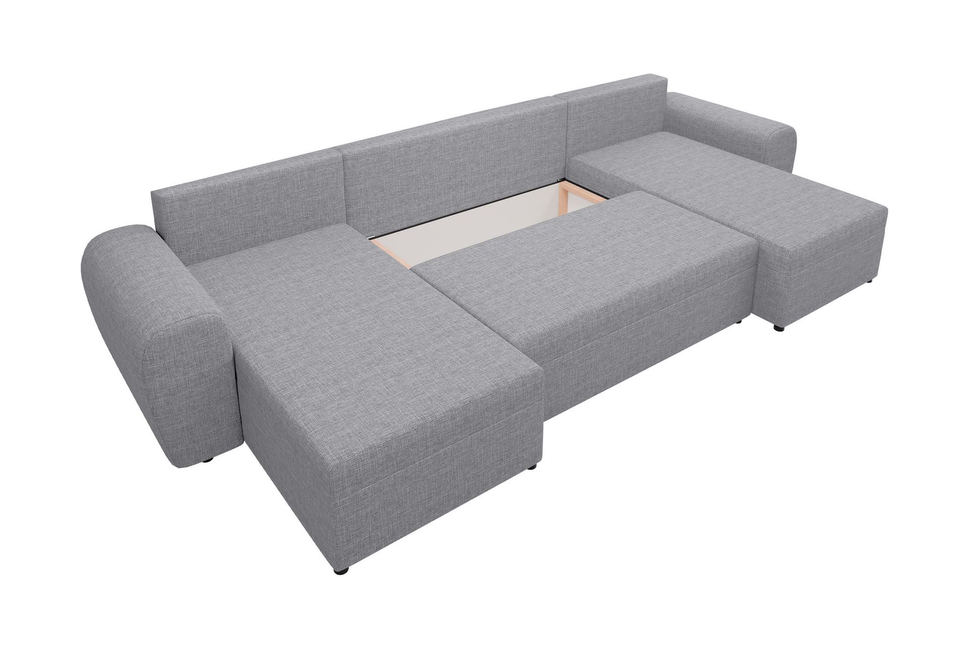 Chameli Sovesofa med Dobbelt Chaiselong 4-personers - Mørkegrå / Lysegrå - Møbler - Sofaer - Sovesofaer