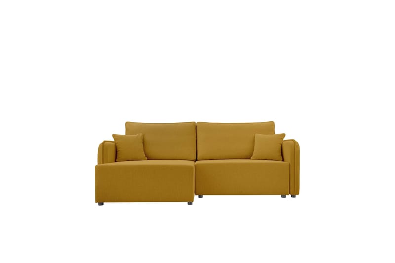 Chandru Sovesofa med Chaiselong 3-personers i Plys, Gul