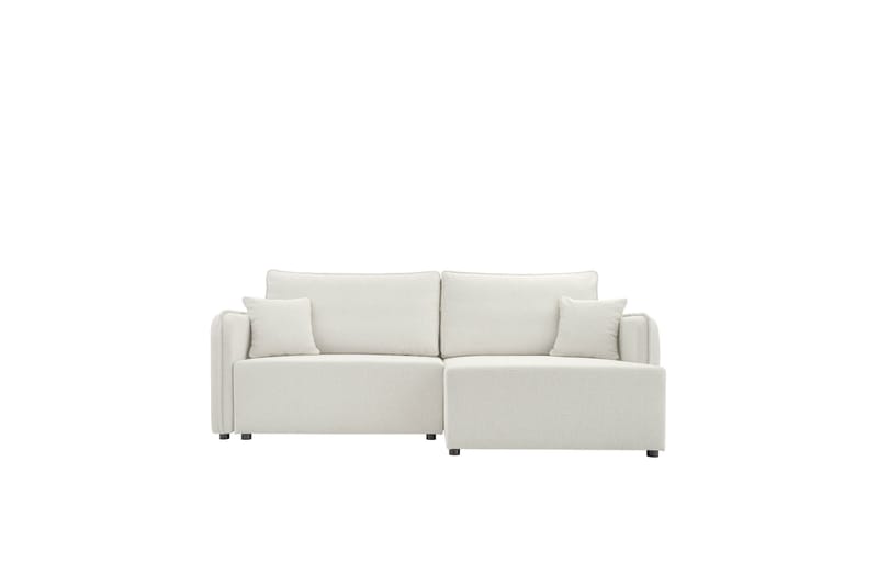 Chandru Sovesofa med Chaiselong 3-personers i Plys - Beige - Møbler - Sofaer - Sovesofaer