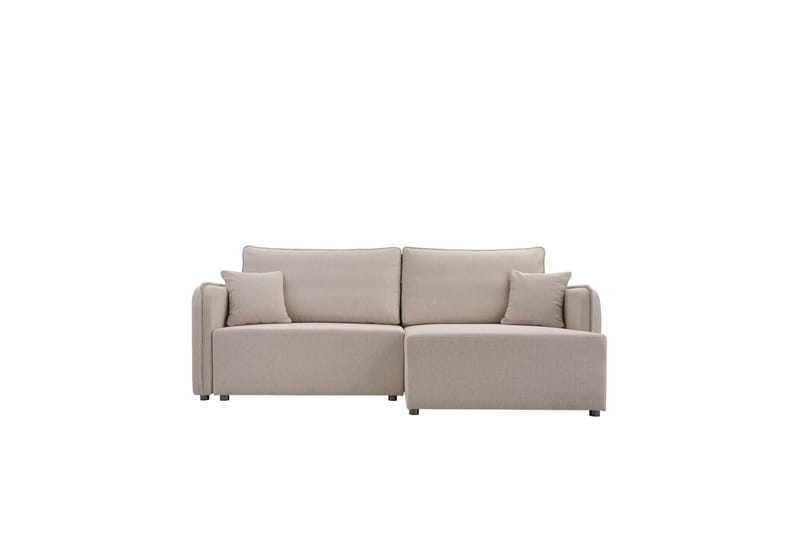 Chandru Sovesofa med Chaiselong 3-personers i Plys - Grå - Møbler - Sofaer - Sovesofaer