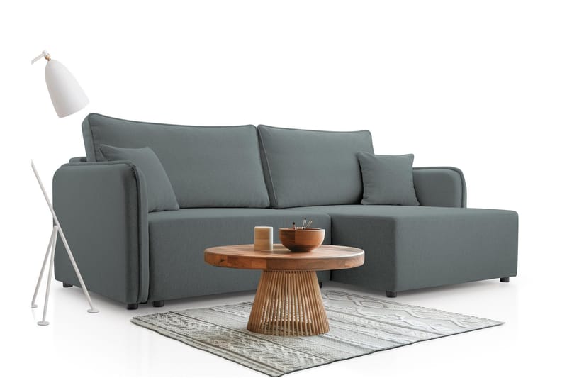 Chandru Sovesofa med Chaiselong 3-personers - Grå - Møbler - Sofaer - Sovesofaer