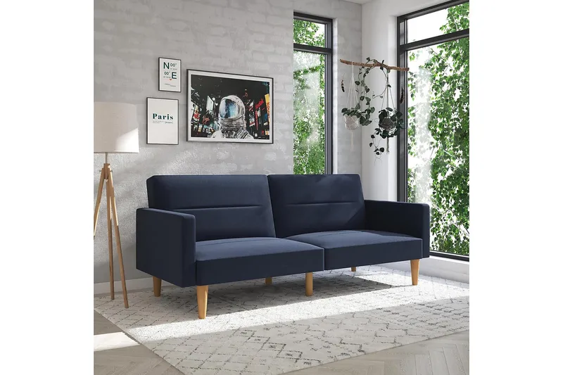 Channel Tuftet 2-personers Sovesofa Marineblå - Dorel Home - Møbler - Sofaer - Sovesofaer