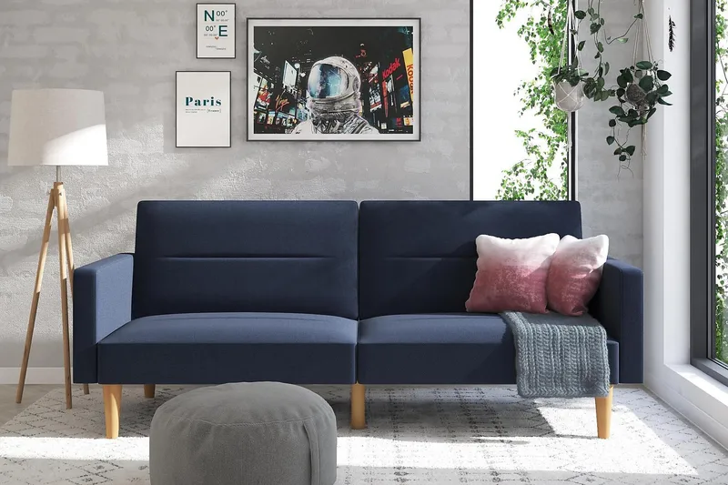 Channel Tuftet 2-personers Sovesofa Marineblå - Dorel Home - Møbler - Sofaer - Sovesofaer