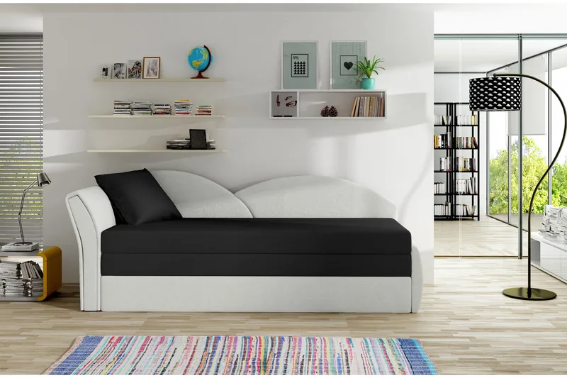 Chasidi 2-Pers. Sovesofa Venstre - Sort/Hvid - Møbler - Sofaer - Sovesofaer