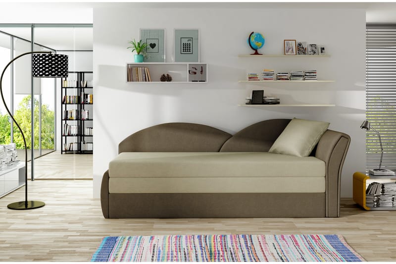 Chasidi sovesofa - Beige/Brun - Sovesofaer - 3 personers sovesofa