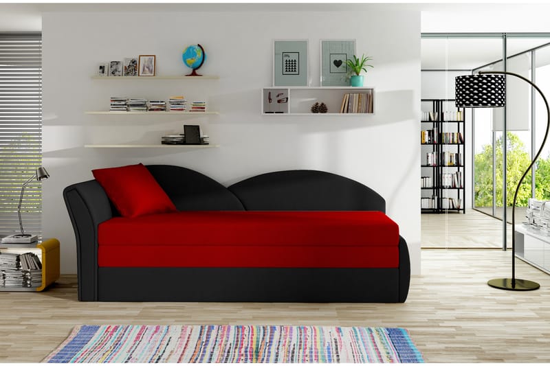 Chasidi sovesofa - Rød/Sort - Møbler - Sofaer - Sovesofaer