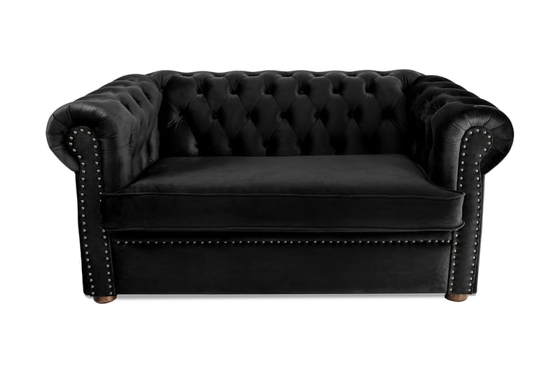 Chesterfield Deluxe sovesofa 2-Pers. - Sort - Sovesofaer - 2 personers sovesofa