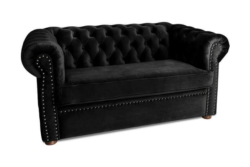 Chesterfield Deluxe sovesofa 2-Pers. - Sort - Sovesofaer - 2 personers sovesofa