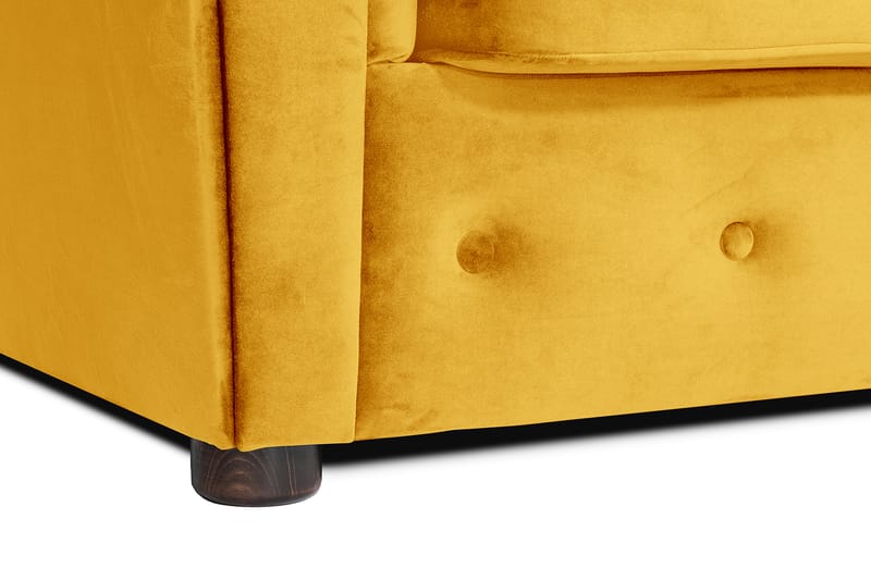 Chesterfield Deluxe sovesofa 2-Pers. med chaiselong - Gul - Møbler - Sofaer - Sovesofaer