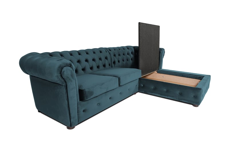 Chesterfield Deluxe sovesofa 2-Pers. med chaiselong - Sovesofaer - Sovesofa chaiselong