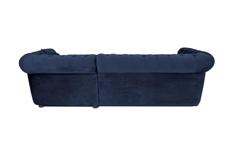 Chesterfield Deluxe sovesofa 2-Pers. med chaiselong - Petrolblå - Møbler - Sofaer - Sovesofaer