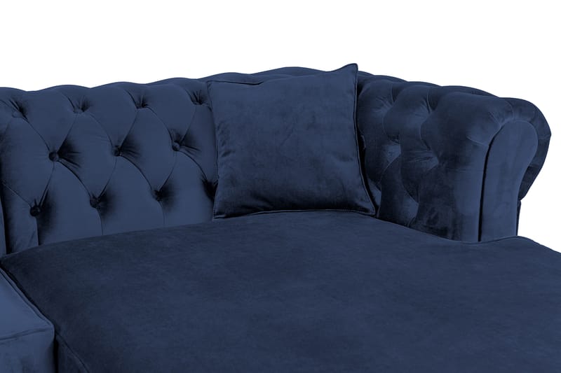 Chesterfield Deluxe sovesofa 2-Pers. med chaiselong - Petrolblå - Møbler - Sofaer - Sovesofaer