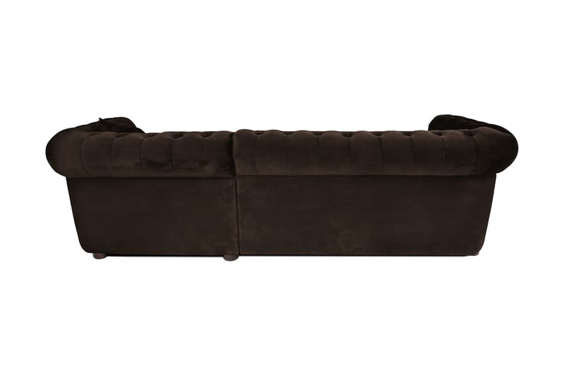 Chesterfield Deluxe sovesofa 2-Pers. med chaiselong - Vintage Brun - Møbler - Sofaer - Sovesofaer