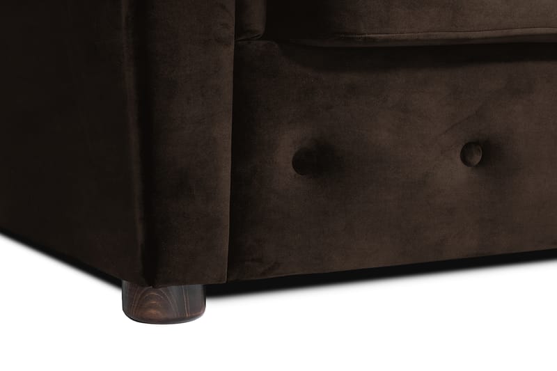 Chesterfield Deluxe sovesofa 2-Pers. med chaiselong - Vintage Brun - Møbler - Sofaer - Sovesofaer