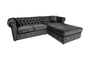 Chesterfield Deluxe sovesofa 2-Pers. med chaiselong