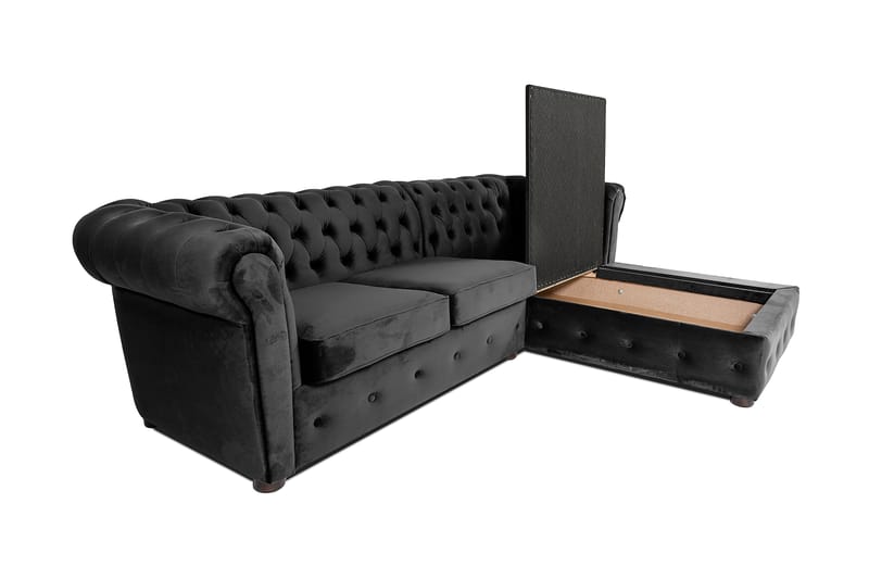 Chesterfield Deluxe sovesofa 2-Pers. med chaiselong - Sovesofaer - Sovesofa chaiselong