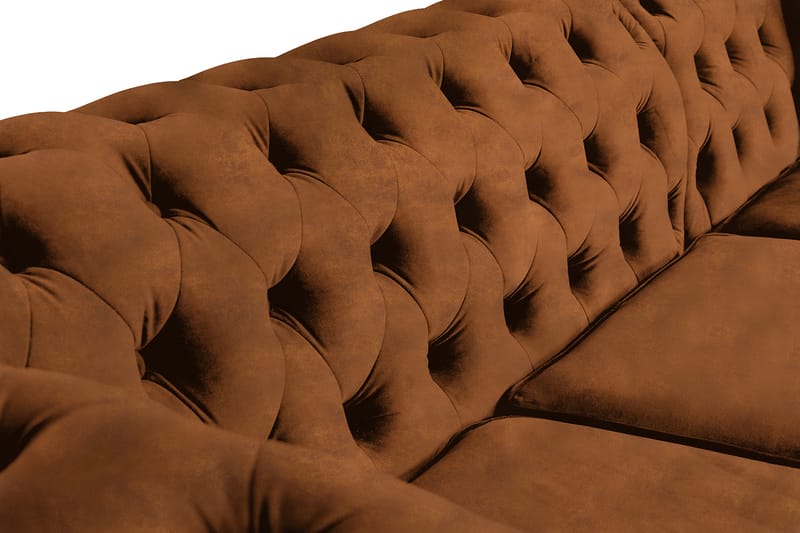 Chesterfield Deluxe sovesofa 2-Pers. med chaiselong - Vintage Cognac - Møbler - Sofaer - Sovesofaer