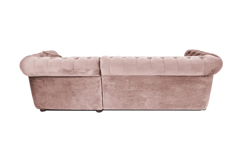 Chesterfield Deluxe sovesofa 2-Pers. med chaiselong - Lyserød - Møbler - Sofaer - Sovesofaer