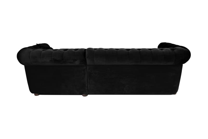 Chesterfield Deluxe sovesofa 2-Pers. med chaiselong - Sort - Møbler - Sofaer - Sovesofaer