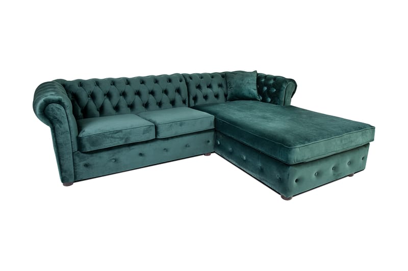 Chesterfield Deluxe sovesofa 2-Pers. med chaiselong - Sovesofaer - Sovesofa chaiselong